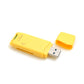 SYSTEM-S 2 in 1 USB Typ A 3.0 zu Micro SD SDXC SDHC Kartenleser Adapter in Gelb