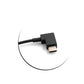 SYSTEM-S USB 3.1 Type C Stecker 90° gewinkelt zu USB A 2.0 Stecker Kabel 20cm in Schwarz