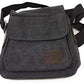 Universal shoulder bag with 5 compartments, shoulder bag 24 cm, black