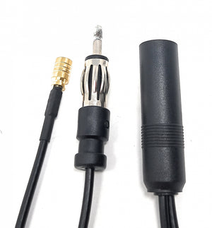 System-S DAB DAB+ Antennensplitter AM/FM und DAB Konverter Din Buchse zu DIN Stecker und SMB Stecker