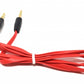 SYSTEM-S Adapterkabel 3.5mm Klinke auf 3.5mm Klinke AUX Stereo Stecker Flachkabel 200 cm 3 Polig Rot