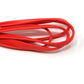 SYSTEM-S adapter cable 3.5mm jack to 3.5mm jack AUX stereo plug flat cable 200 cm 3-pin red