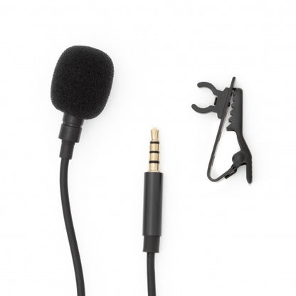 System-S 3.5mm jack plug AUX audio microphone lavalier microphone for interview YouTube video conference podcast dictation