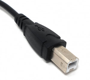 SYSTEM-S USB 2.0 Kabel 95 cm Micro B Stecker zu Typ B Stecker Adapter in Schwarz