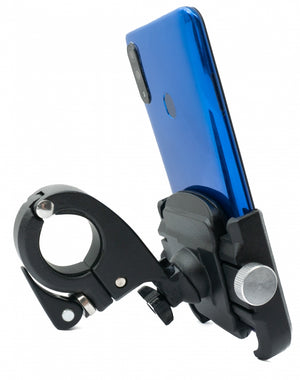 Fahrrad Halterung Befestigung aus Metall in Schwarz für Smartphone bis 8,3 cm