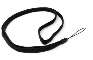 Pack of 5 collar lanyards with loops in black for smartphone MP3 players