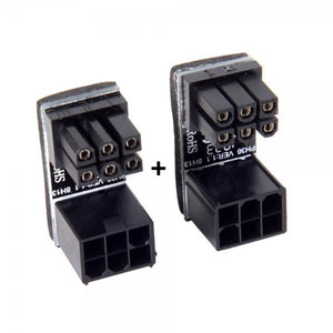 2x ATX Adapter 6Pin Buchse zu Stecker Winkel Kabel für Mainboard