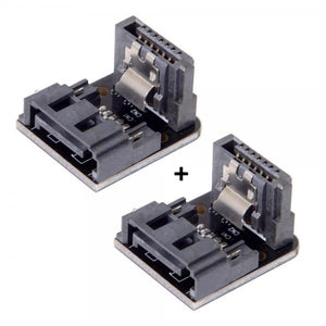 2x SATA Adapter 7Pin Buchse zu Stecker Winkel Kabel für Mainboard
