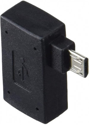 System-S OTG Host Winkeladapter USB A auf Micro USB mit extra Micro USB Anschluss