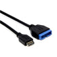 SYSTEM-S USB 3.1 cable 50 cm type E male to 19 pin male motherboard adapter in black