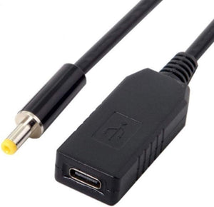 SYSTEM-S USB 3.1 Kabel 23cm Typ C Stecker zu DC 20V 4,0 x 1,7 mm Buchse Adapter Ladekabel