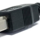 SYSTEM-S USB 2.0 cable 30 cm type B male to female with screw adapter in black