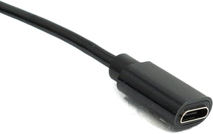SYSTEM-S USB 2.0 Kabel 3 m Micro B Stecker zu Buchse Spirale in Schwarz