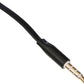 SYSTEM-S 4-poliges 2X 3.5 mm Klinke auf Klinke TRRS Audio Stereo AUX Headset Kabel Flachkabel 100 cm in Schwarz