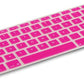 System-S Silicone Keyboard Protector Keyboard Cover AZERTY French Keyboard Cover Protector for MacBook Pro 13 inch 15 inch 17 inch iMac MacBook Air 13 inch in Pink