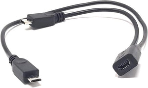 System-S Micro USB Eingang zu 2x Micro USB Ausgang Kabel Splitter
