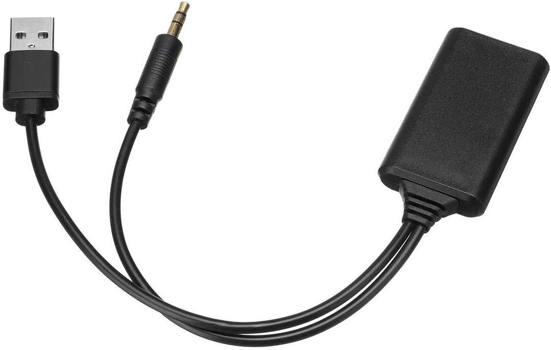 System-S Bluetooth cable for car radio with USB and jack black for BMW