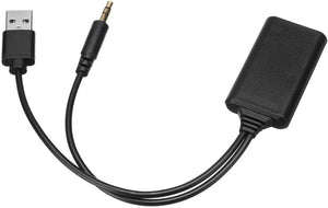 System-S Bluetooth Adapter Kabel für Autoradio mit USB und Klinke Schwarz für BMW