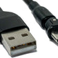 SYSTEM-S USB 3.1 cable 1 m type C plug to 2.0 A socket adapter 180° angle in black