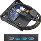 System-S HUB USB Tipo A 3.0 4 puertos montaje en panel a placa base Cable de conexión de 20 pines para bahía de disquete de 3,5"