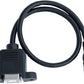 SYSTEM-S USB 2.0 Kabel 30 cm Typ B Buchse zu Mini Stecker mit Schraube Adapter in Schwarz