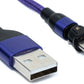 SYSTEM-S USB 3.1 Kabel 1 m Typ C Stecker zu 2.0 A Buchse Adapter 180° Winkel in Lila