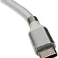 SYSTEM-S USB 3.1 self-retracting cable 1 m Type C plug to 2.0 Type A plug in white