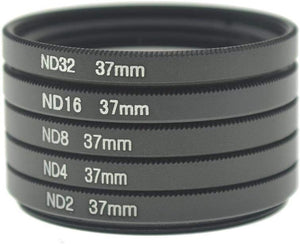 SYSTEM-S 5 Linsen Set Neutraldichtefilter Graufilter ND-Filter 37mm für iPhone 11 Pro