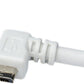 SYSTEM-S 3 m Micro USB 2.0 Kabel gewinkelt 90 grad Winkelstecker (links) WEISS