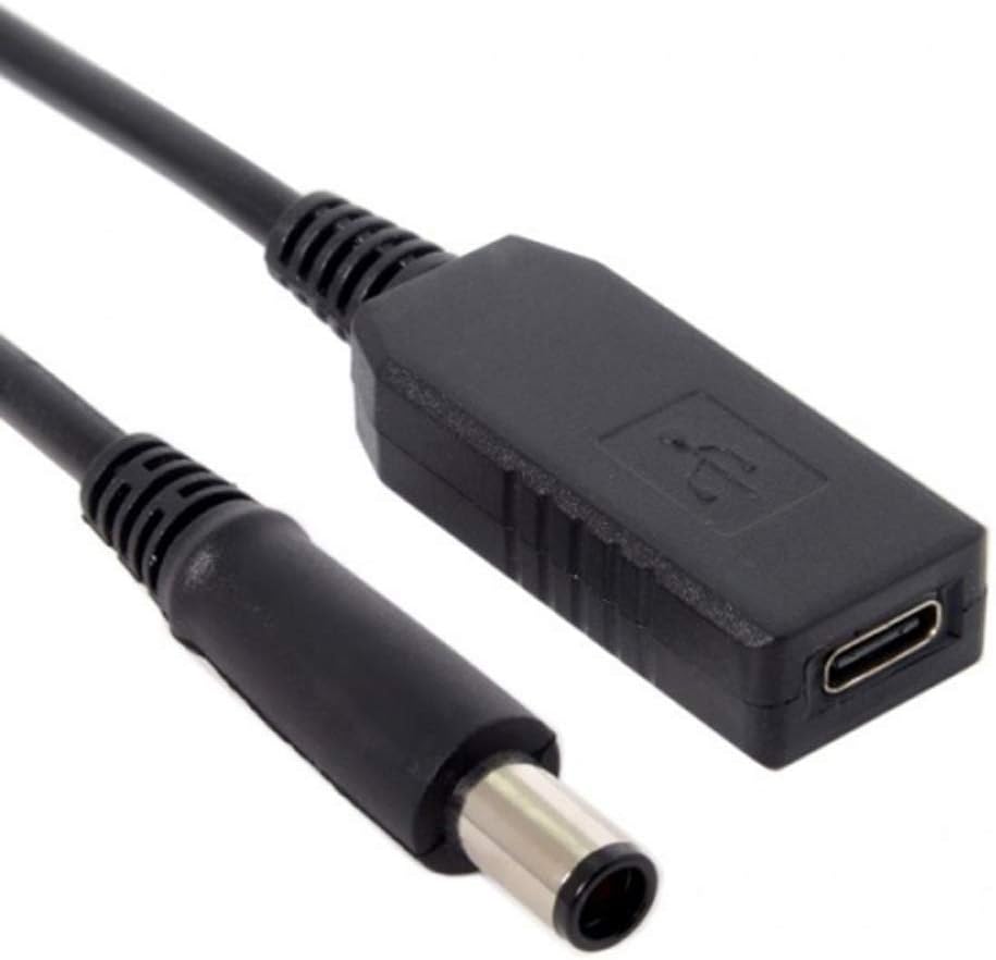 SYSTEM-S USB 3.1 Kabel 23cm Typ C Buchse zu DC 20V 7,4 x 5,0 mm Stecker Adapter Ladekabel