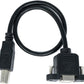 SYSTEM-S USB 2.0 cable 30 cm type B male to female with screw adapter in black