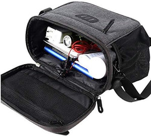 Accesorio para manillar de bolsa de bicicleta SYSTEM-S impermeable con portabotellas en negro