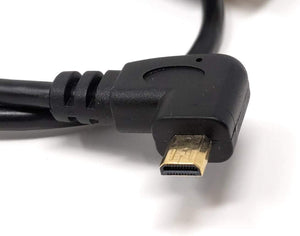 System-S Micro HDMI rechts gewinkelt auf Standard HDMI Kabel 50 cm