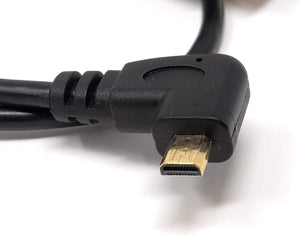 System-S Micro HDMI en ángulo recto a cable HDMI estándar de 50 cm