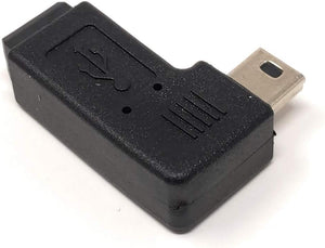 Adaptateur USB SYSTEM-S Mini USB (femelle) vers Mini USB (mâle) prise à angle droit à 90°