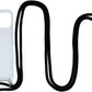 SYSTEM-S case with silicone strap in transparent protective case compatible with iPhone 12 Mini