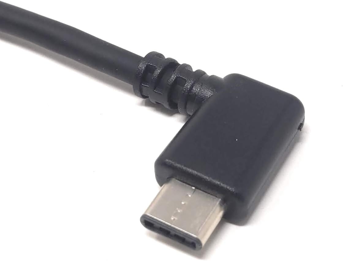 System-S USB-C Auf USB-A Adapterkabel – 90° Gewinkelt, 89 Cm, Schwarz