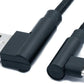 SYSTEM-S USB 3.1 Kabel 100 cm Typ C Stecker zu 2.0 A Stecker Winkel geflochten Schwarz