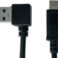 SYSTEM-S USB 3.1 cable 1 m type C plug to 3.0 type A plug angle (left) in black