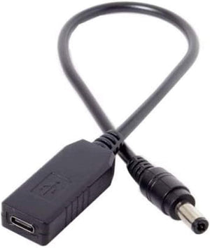 SYSTEM-S USB 3.1 Kabel 23cm Typ C Buchse zu DC 5,5 x 1,1 mm Stecker Adapter Ladekabel