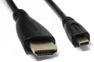 SYSTEM-S HDMI cable 3 m plug to micro plug adapter in black