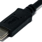 SYSTEM-S USB 3.1 cable 1 m type C plug to 3.0 type A plug angle (left) in black