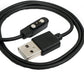 Cavo USB 2.0 Cavo di ricarica da 60 cm per Xiaomi Mibro Air Smartwatch in nero