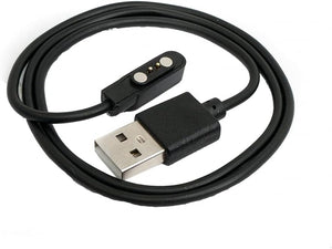 SYSTEM-S USB 2.0 Kabel 60 cm Ladekabel für Xiaomi Mibro Air Smartwatch in Schwarz