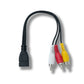 SYSTEM-S Cinch RCA Kabel 20 cm 3 polig Stecker zu USB 2.0 Typ A Buchse Audio