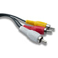SYSTEM-S Cinch RCA Kabel 20 cm 3 polig Stecker zu USB 2.0 Typ A Buchse Audio