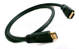 SYSTEM-S High End HDMI cable 1 M with gold-plated device plug