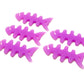 SYSTEM-S Set of 5 Cable Manager Wrap Cable Winder Fish Shape Silicone Winder Cable Protector in Purple