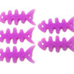 SYSTEM-S Set of 5 Cable Manager Wrap Cable Winder Fish Shape Silicone Winder Cable Protector in Purple