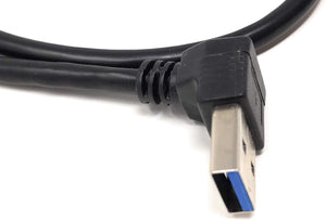 System-S USB tipo A 3.0 en ángulo hacia abajo a USB tipo A 3.0 Cable de montaje en panel de 60 cm